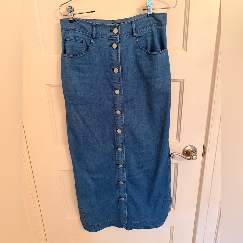 Cmoi Denim Button-Front Skirt